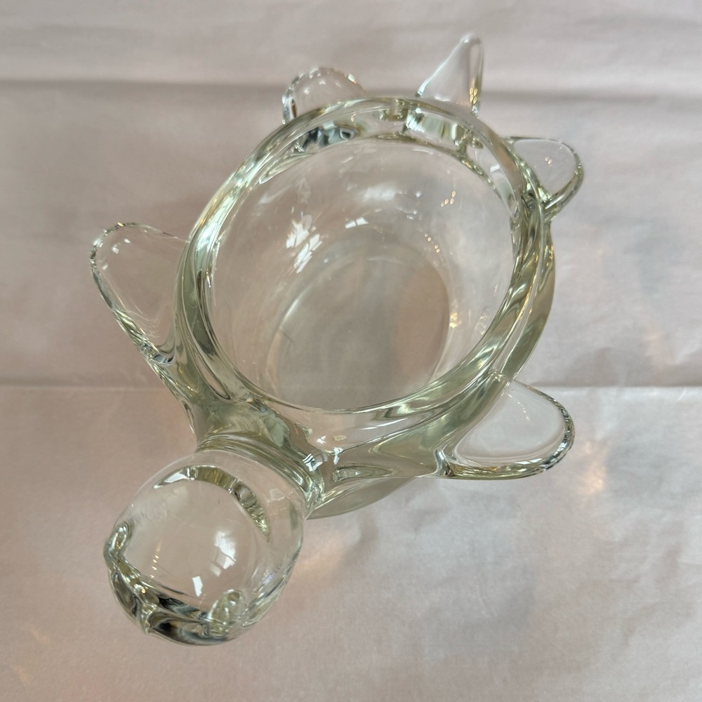 Glass turtle bowl decorative figurine